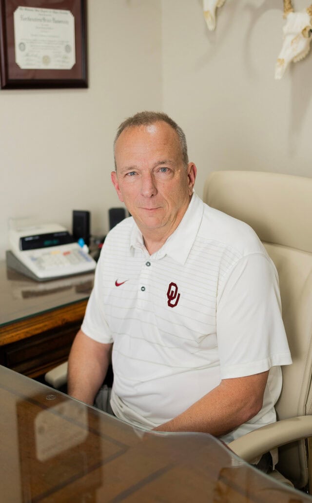 Robert St. Pierre at his desk